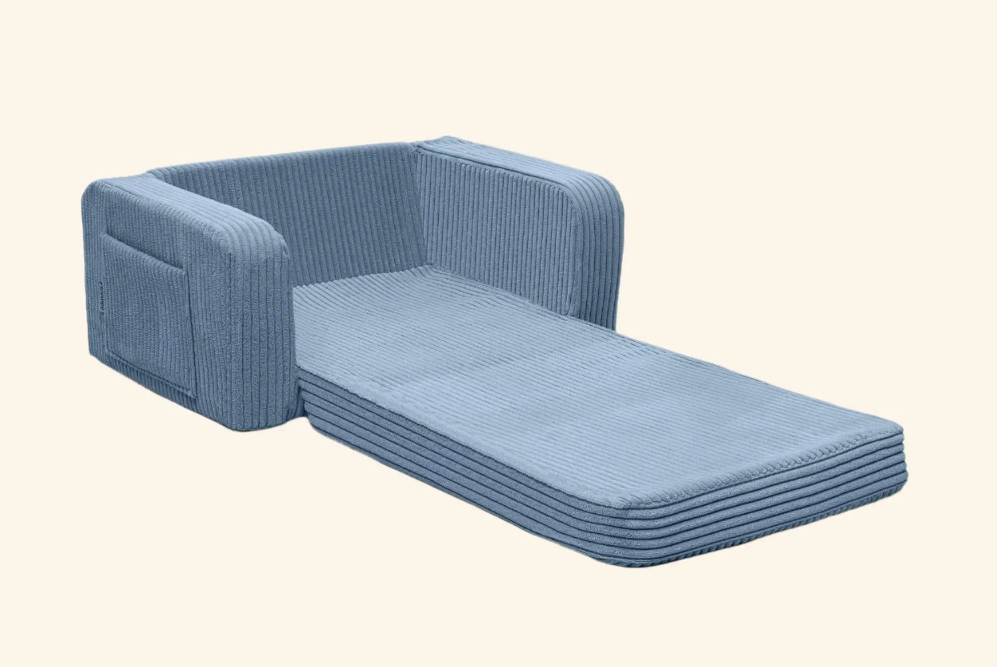 Lumi Toddler Chair Corduroy – 2 - in - 1 Chair and Nap Mattress - AlmaVidaKids