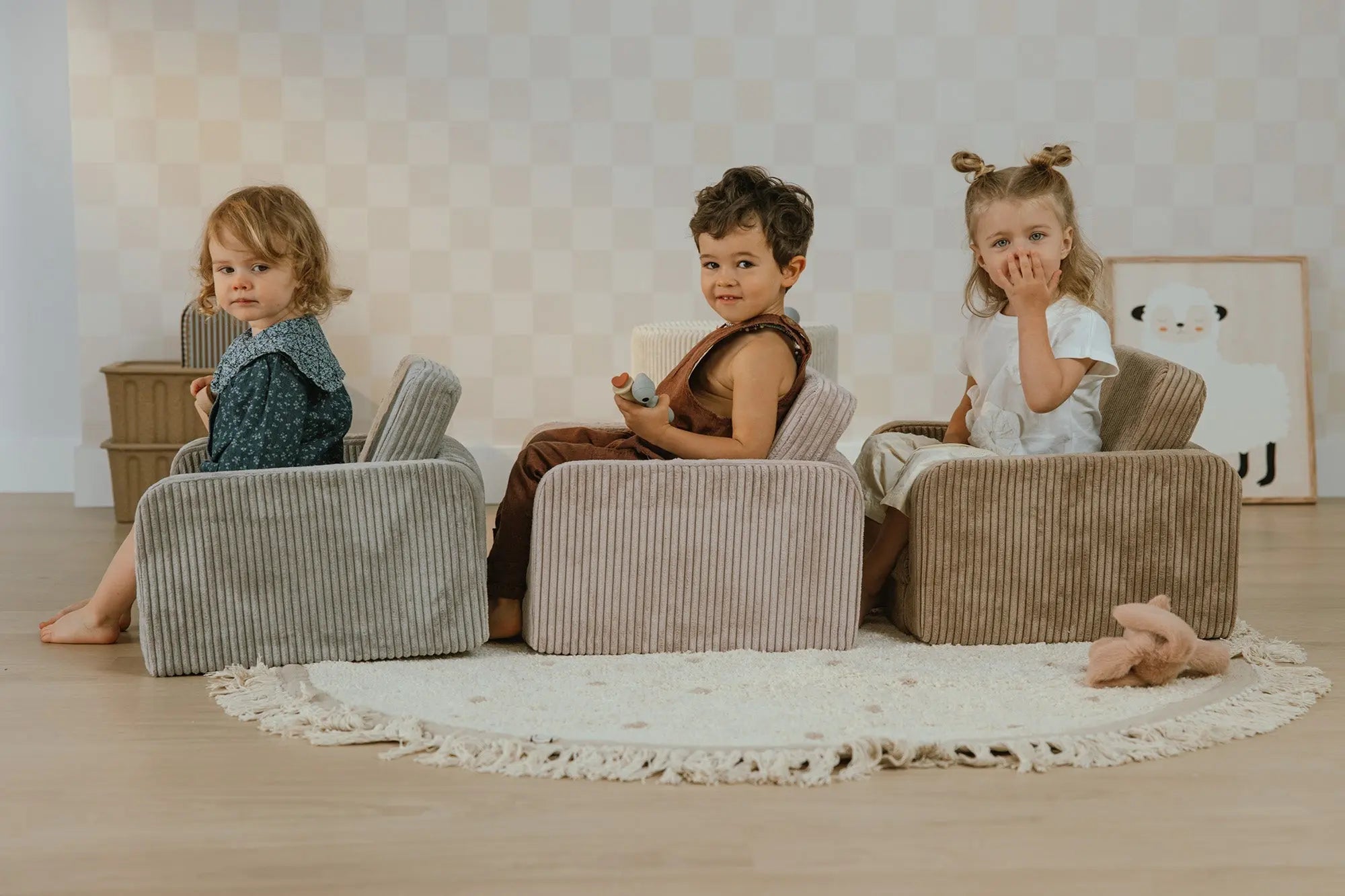 Lumi Toddler Chair Corduroy – 2 - in - 1 Chair and Nap Mattress - AlmaVidaKids