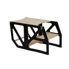 Black Modustep 2-in-1 learning tower transformed into table mode
