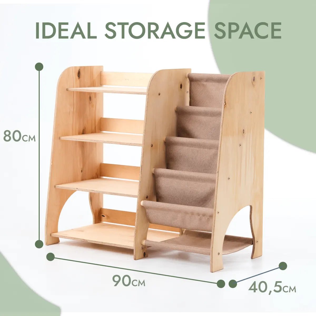 Montessori Bookshelf & Toy Shelving - AlmaVidaKids