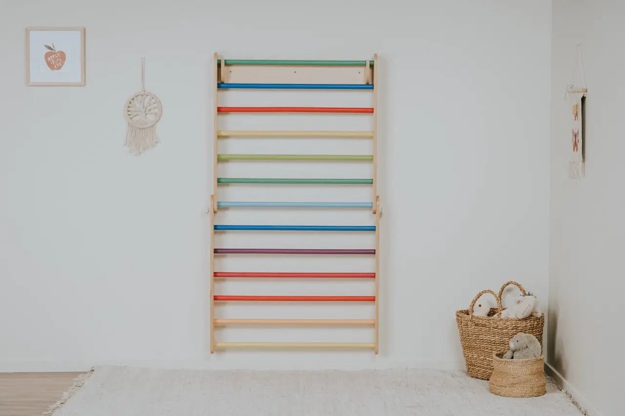 Pikler climbing triangle & climber (swedish) wall - AlmaVidaKids