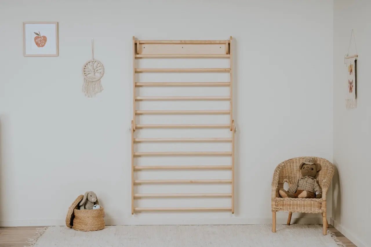 Pikler climbing triangle & climber (swedish) wall - AlmaVidaKids