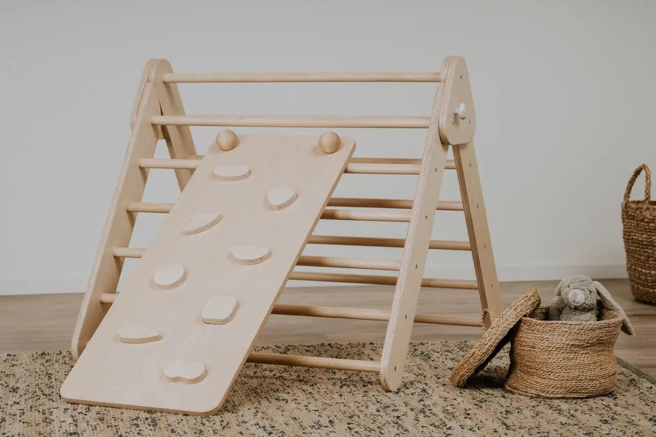 Pikler climbing triangle & climber (swedish) wall - AlmaVidaKids
