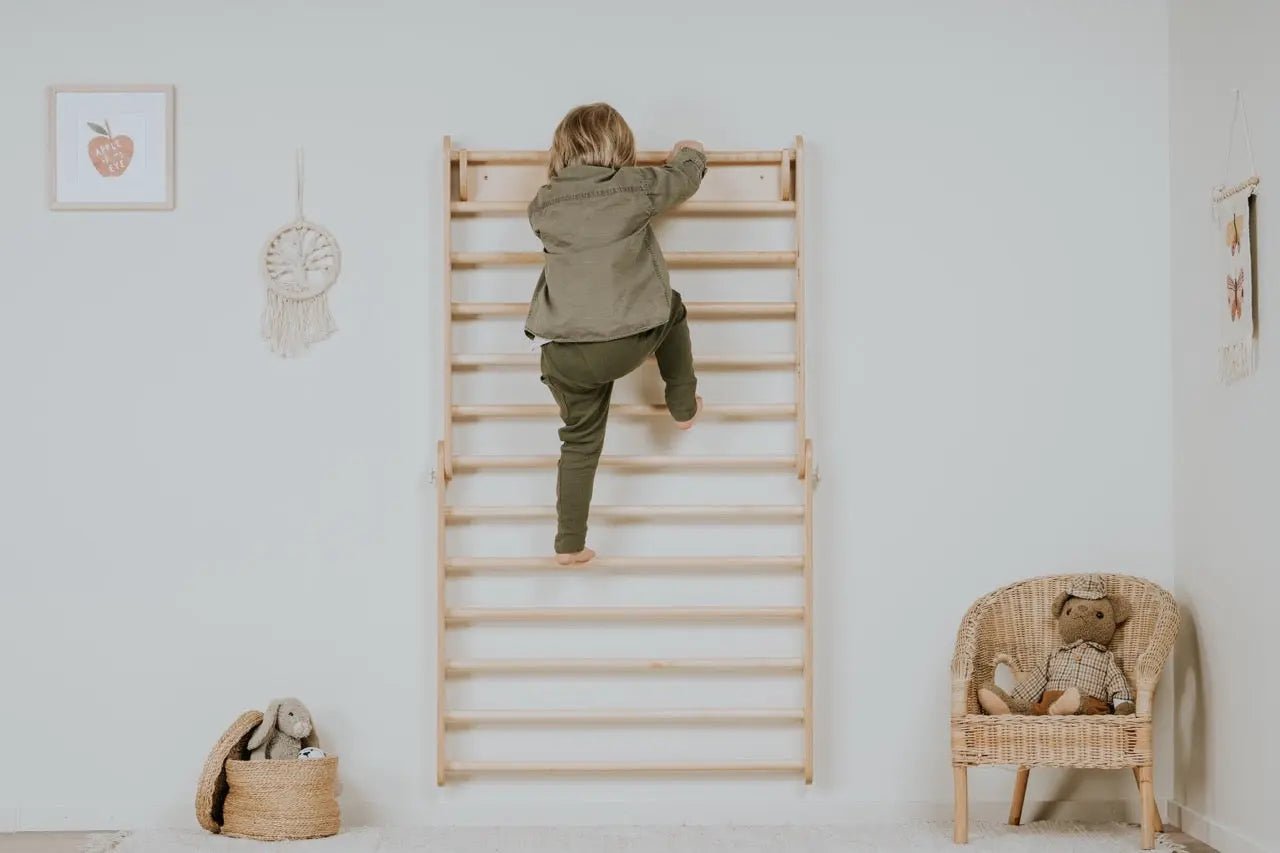 Pikler climbing triangle & climber (swedish) wall - AlmaVidaKids