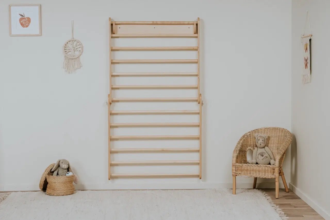 Pikler climbing triangle & climber (swedish) wall - AlmaVidaKids