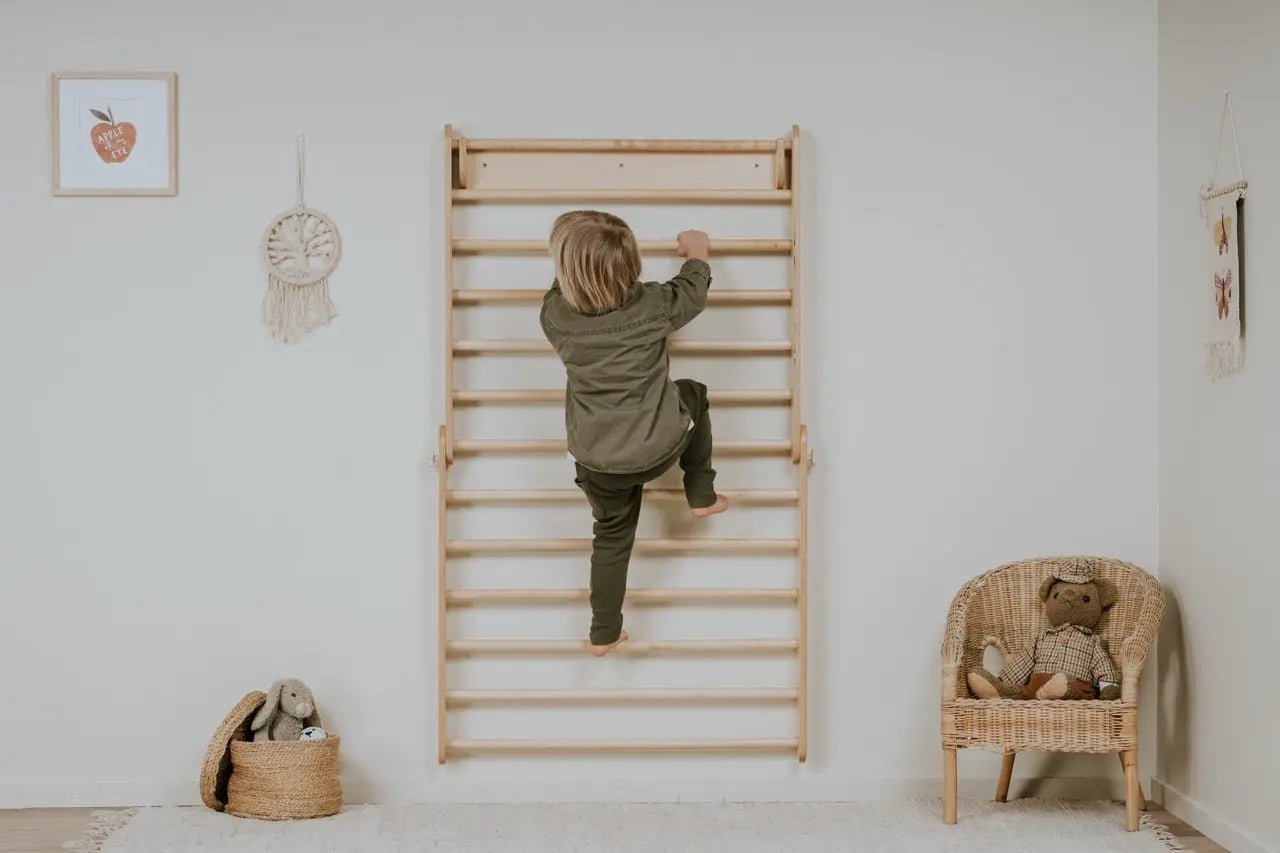 Pikler climbing triangle & climber (swedish) wall - AlmaVidaKids