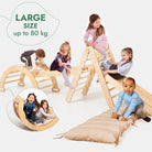 Pikler Triangle | Climbing Arch | Slide Board/Ramp | Rope Ladder | Arch Cushion - AlmaVidaKids