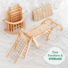 Pikler Triangle | Climbing Arch | Slide Board/Ramp | Rope Ladder | Arch Cushion - AlmaVidaKids