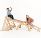 Pikler Triangle | Climbing Arch | Slide Board/Ramp | Rope Ladder | Arch Cushion - AlmaVidaKids