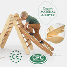 Pikler Triangle | Climbing Arch | Slide Board/Ramp | Rope Ladder | Arch Cushion - AlmaVidaKids