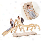 Pikler Triangle | Climbing Arch | Slide Board/Ramp | Rope Ladder | Arch Cushion - AlmaVidaKids
