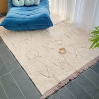 Rugcycled Wasbaar Vloerkleed ABC
