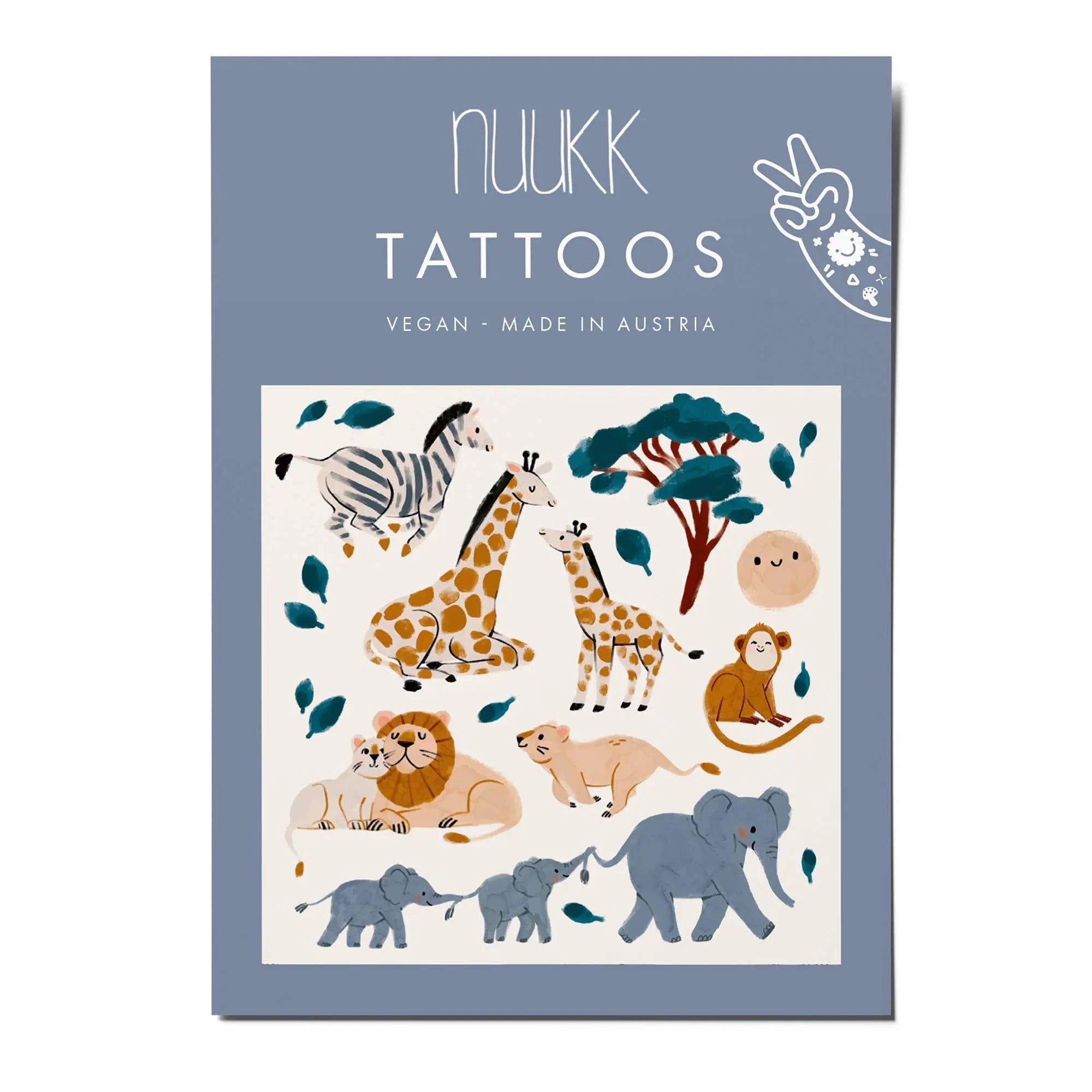 Safari organic tattoos - AlmaVidaKids