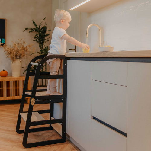 Sleekstep 2-in-1 learning tower in everyday home use