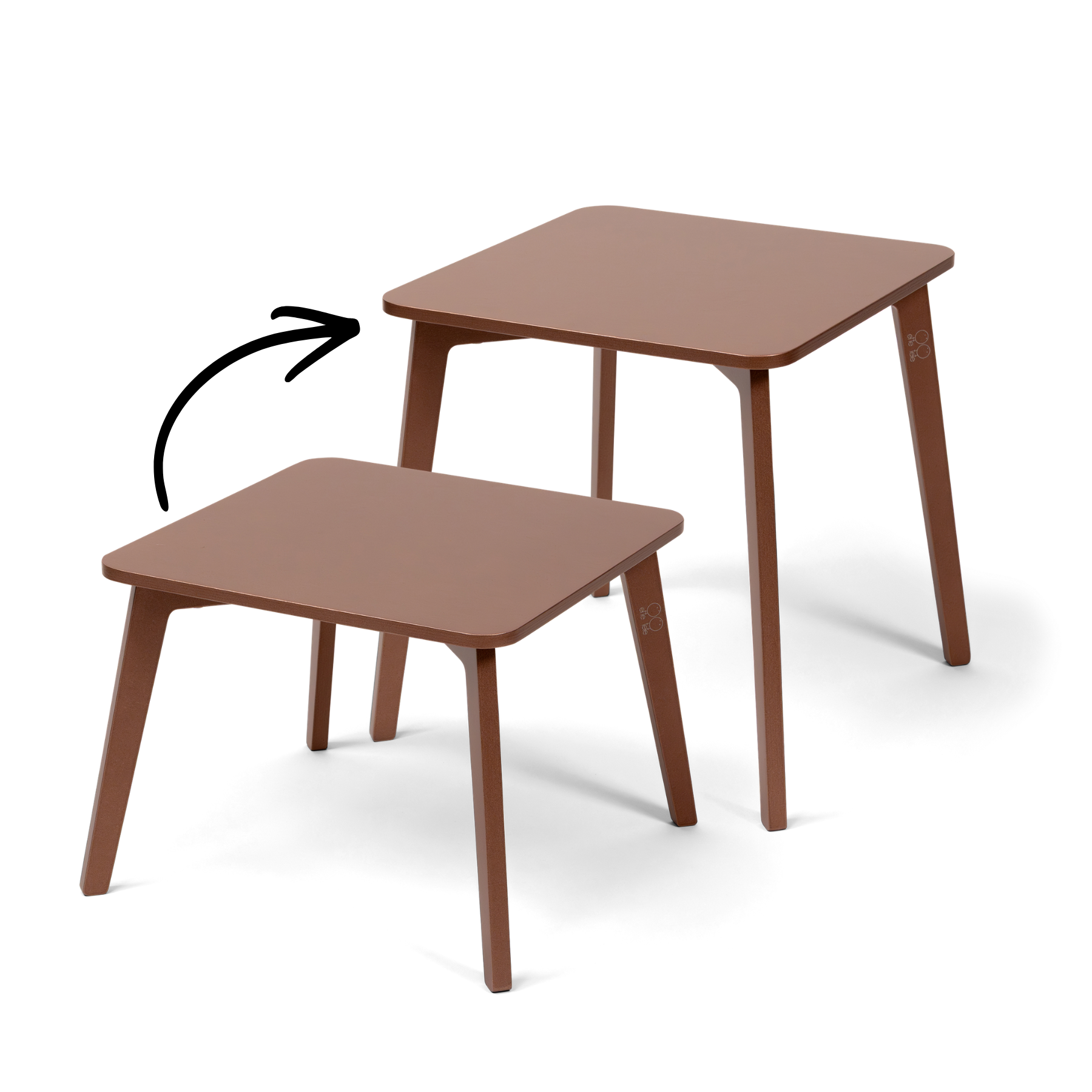 Mocha height-extendable toddler table - TULLA Kids Table - AlmaVidaKids