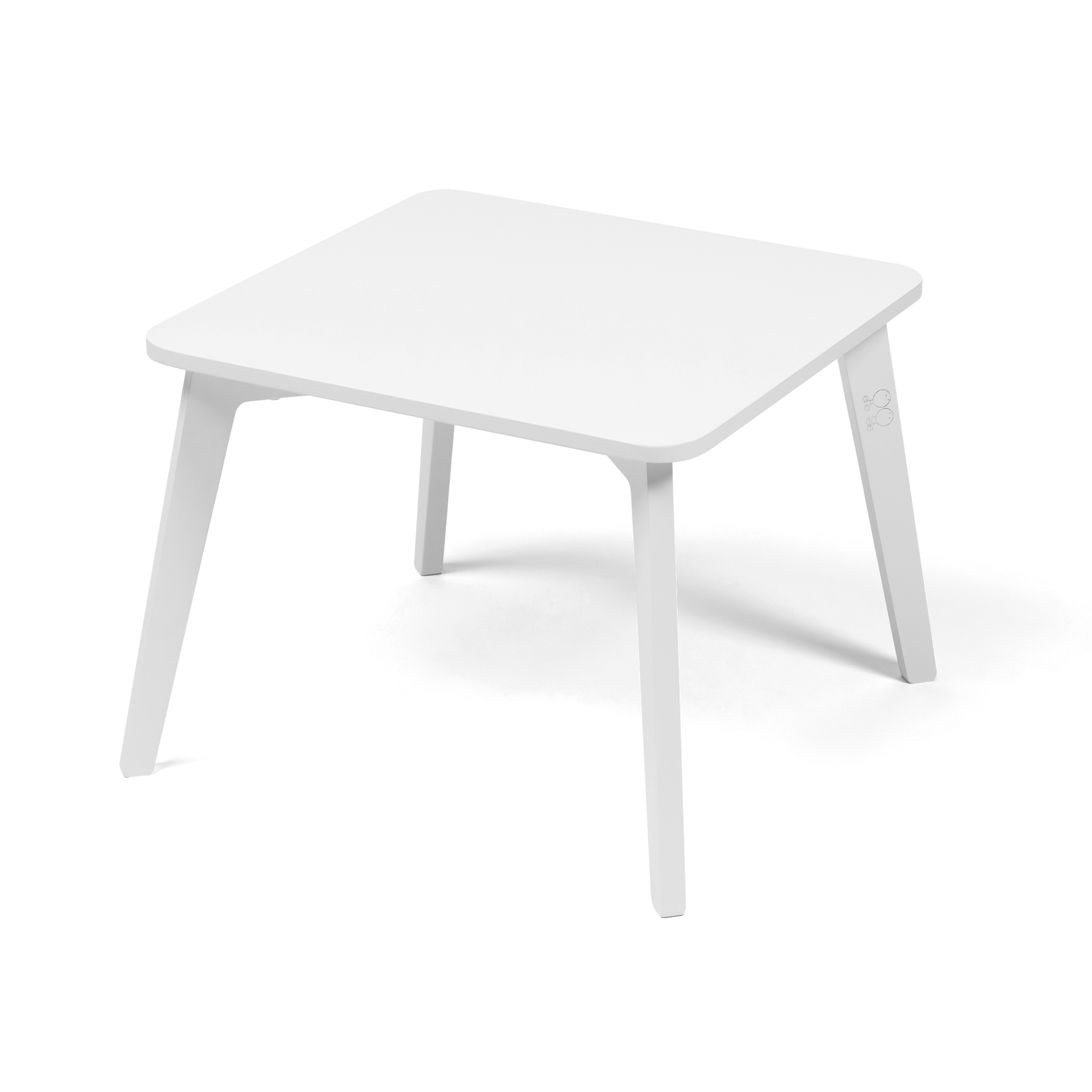 White height-extendable toddler table with short legs - TULLA Kids Table - AlmaVidaKids