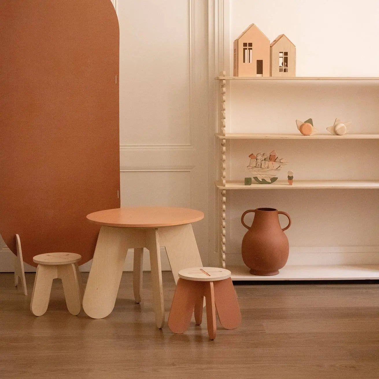 Wooden children stool terra - AlmaVidaKids