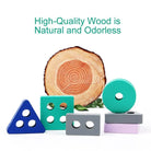 Woods™ – Blokkenpret Stapelen – Geometrische blokken - AlmaVidaKids