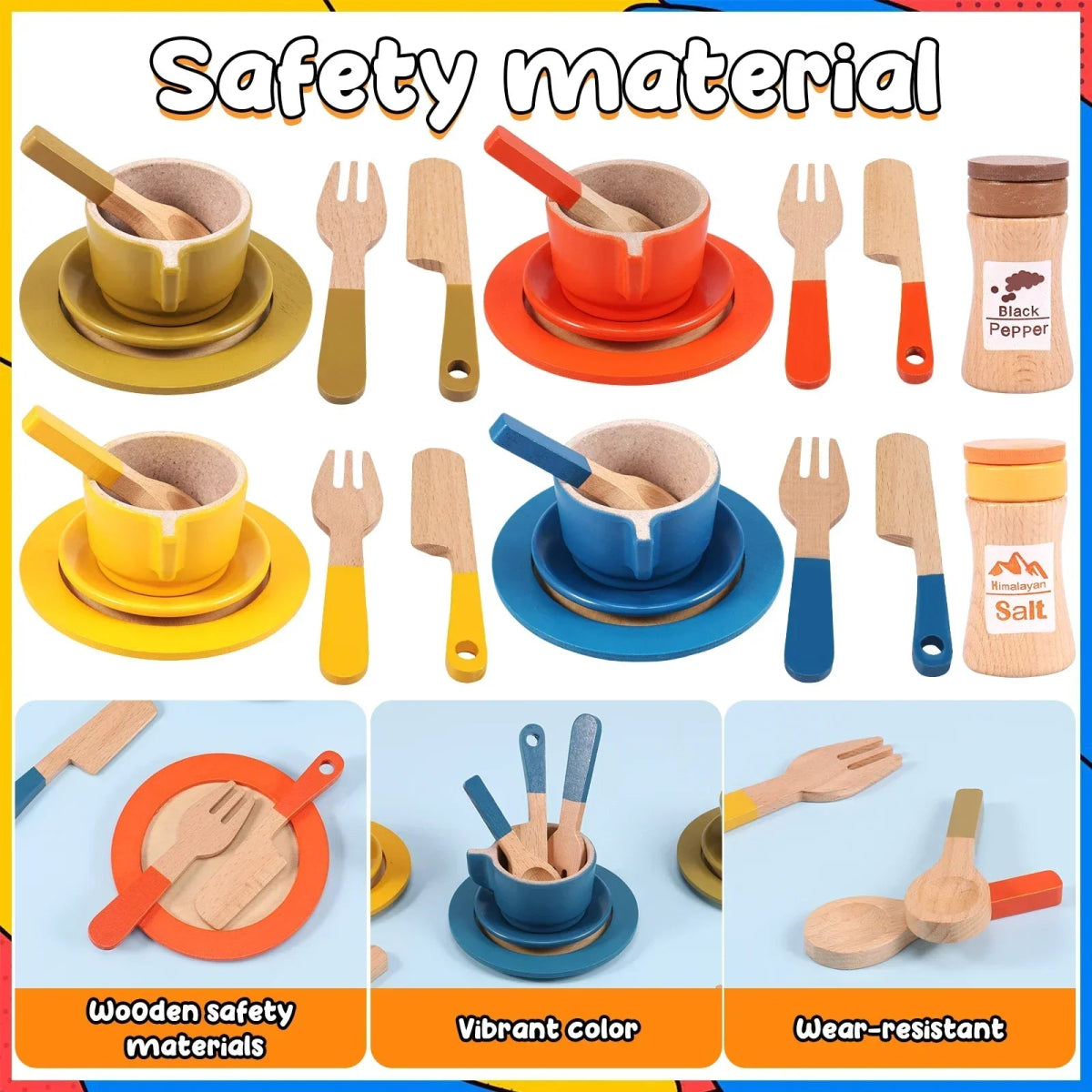 Woods™ - Creatief & Leerzaam - Houten Keuken Speelset Kind - AlmaVidaKids