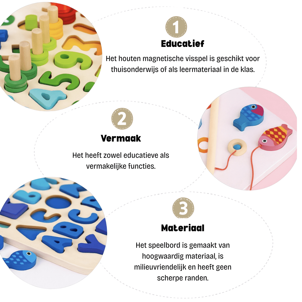 Woods™ | Ontwikkel de vaardigheden - Montessori houten speelbord - AlmaVidaKids
