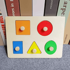 Woods™ - Peuterpuzzel Plezier - Geometrische Montessori Vormen Puzzel - AlmaVidaKids