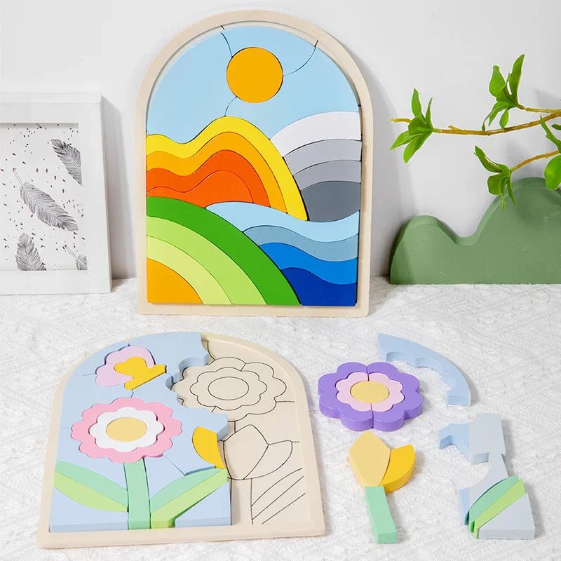 Woods™ - Regenboogblokjes Magie - Puzzelblokken - AlmaVidaKids