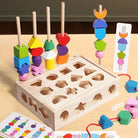 Woods™ - Stimuleer Creativiteit & Verbeter Vaardigheden - Kleurrijke Montessori Puzzelset - AlmaVidaKids