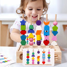 Woods™ - Stimuleer Creativiteit & Verbeter Vaardigheden - Kleurrijke Montessori Puzzelset - AlmaVidaKids