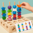 Woods™ - Stimuleer Creativiteit & Verbeter Vaardigheden - Kleurrijke Montessori Puzzelset - AlmaVidaKids