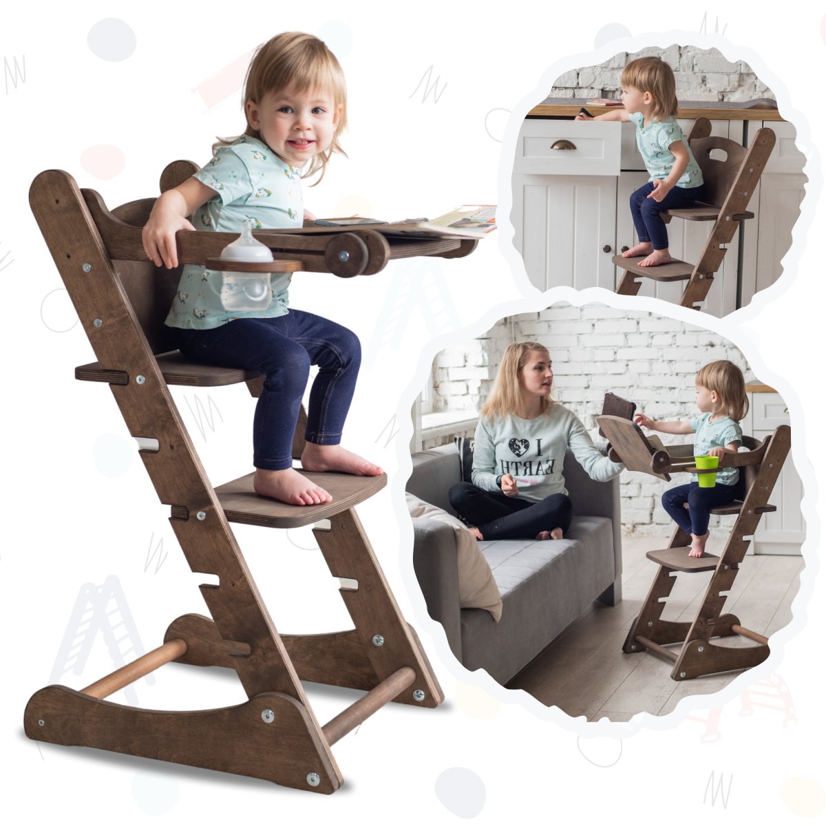 Growing Chair for Babies - Chocolate - Goodevas