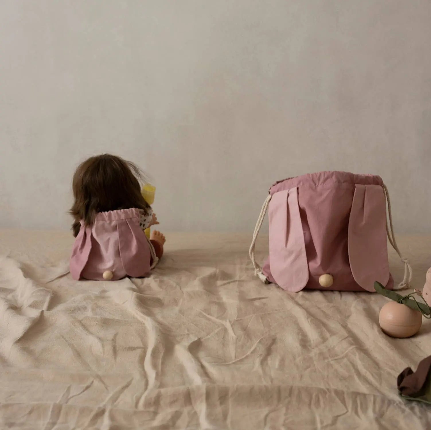 Kids Backpack - Cotton Tiny Rabbit Set - AlmaVidaKids